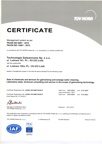 сертификат ISO 9001:2015, ISO 14001:2015 Technologie Galwaniczne Sp. z o.o.
