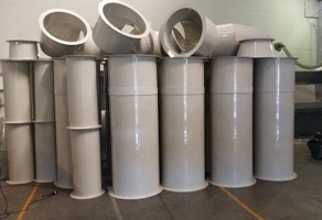 воздуховоды из полипропилена с круглым сечением, изготовлены в мае 2019
